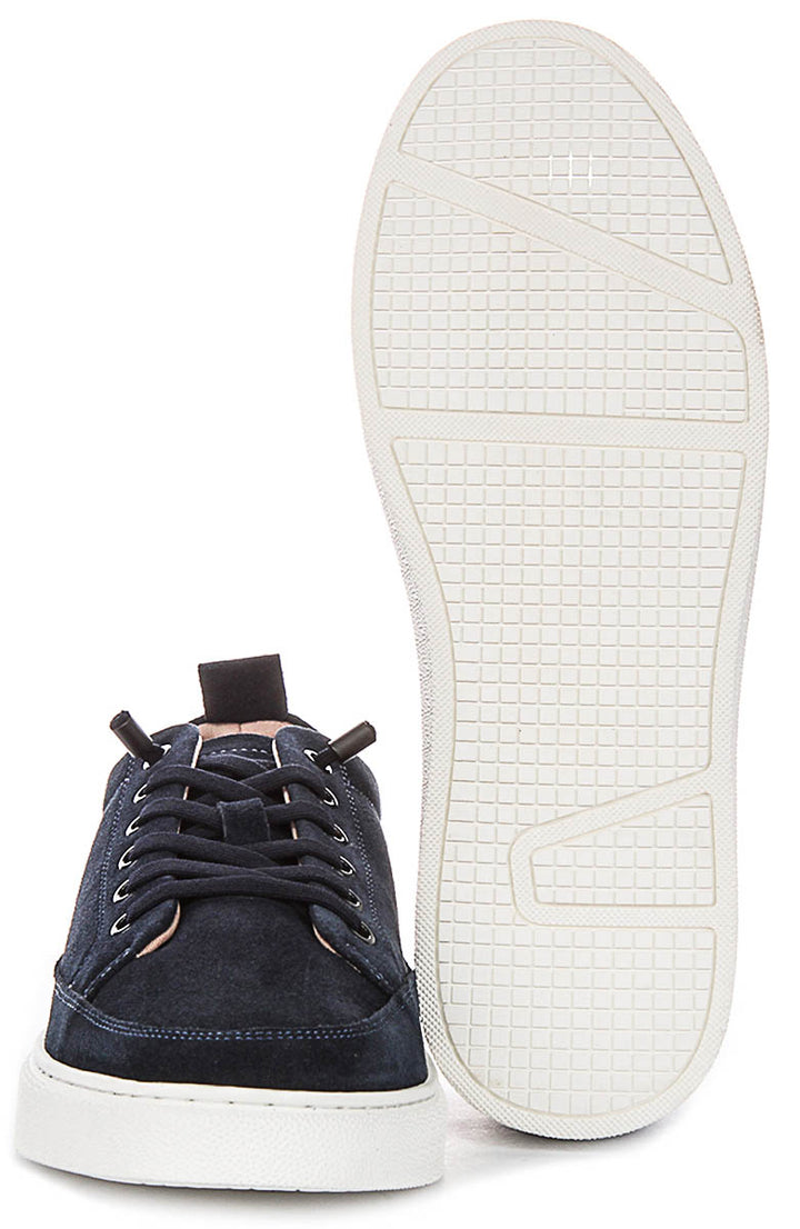 Josh Slip On Casual Shoes In Navy Suede