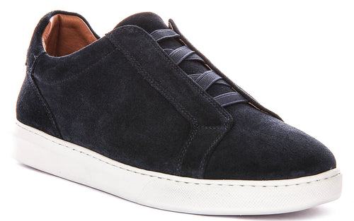 Asher Smart Slip On Sneaker In Navy Suede