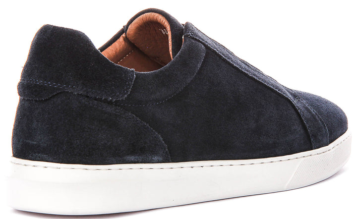 Asher Smart Slip On Sneaker In Navy Suede