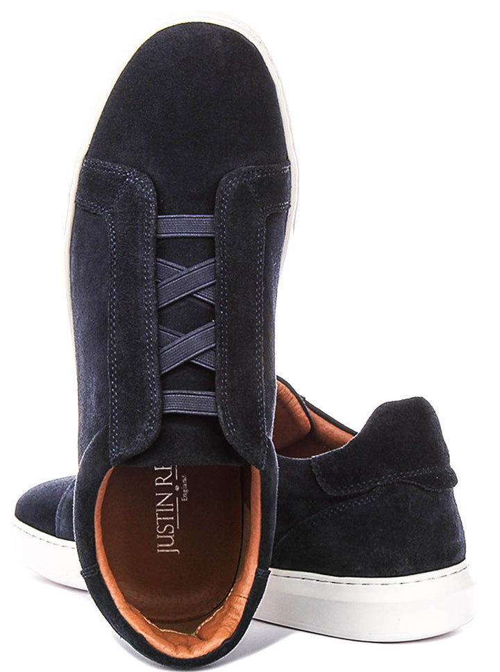 Asher Smart Slip On Sneaker In Navy Suede