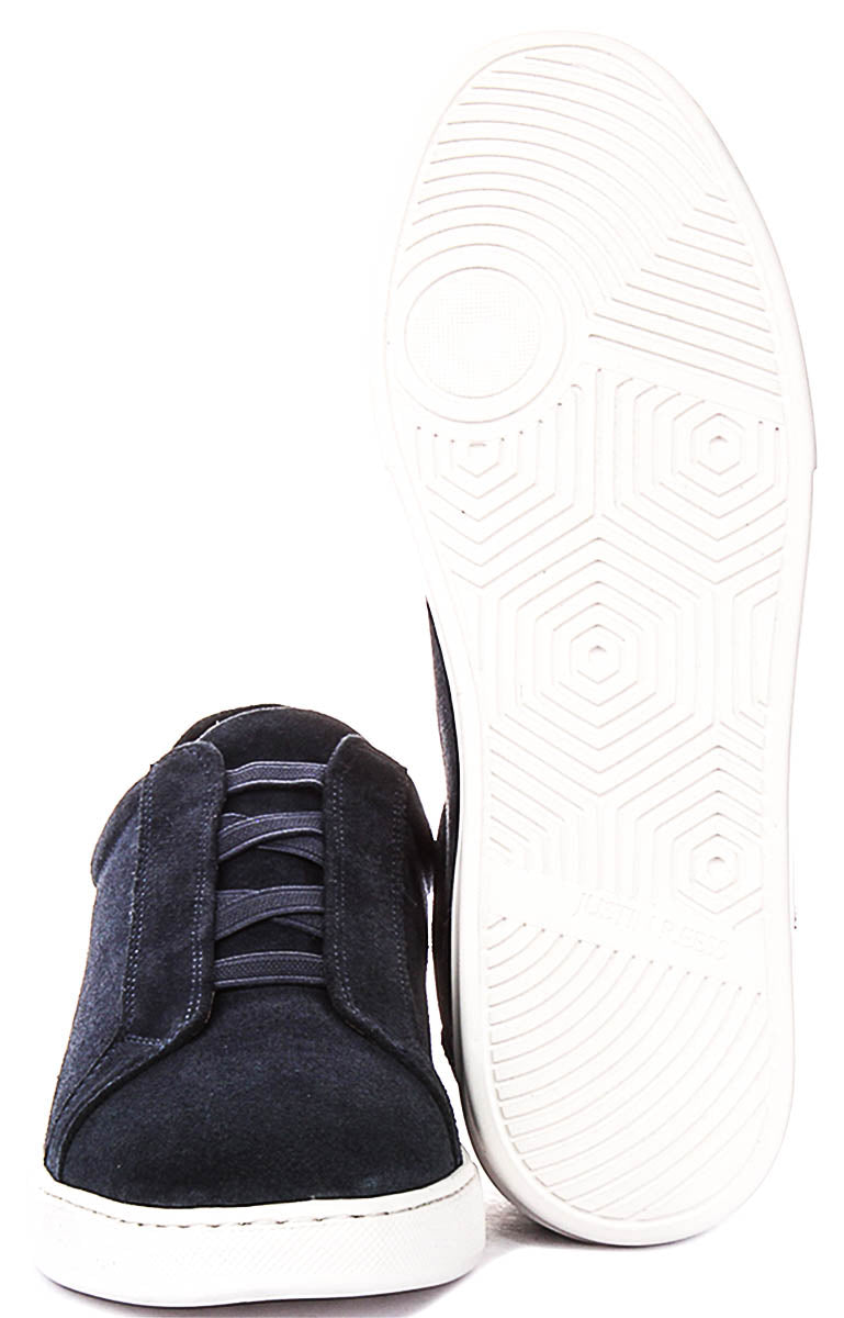 Asher Smart Slip On Sneaker In Navy Suede