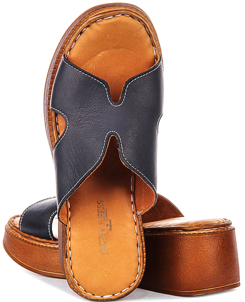 Salma Cushioned Sandal In Navy
