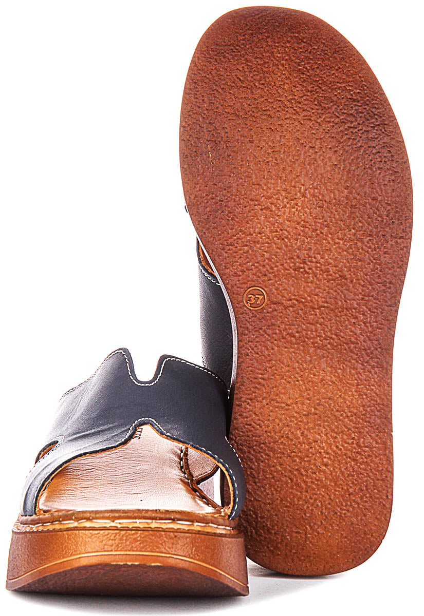 Salma Cushioned Sandal In Navy