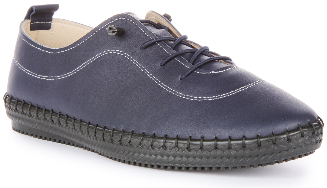 Lexi Mens Slip On Shoes In Navy Blue