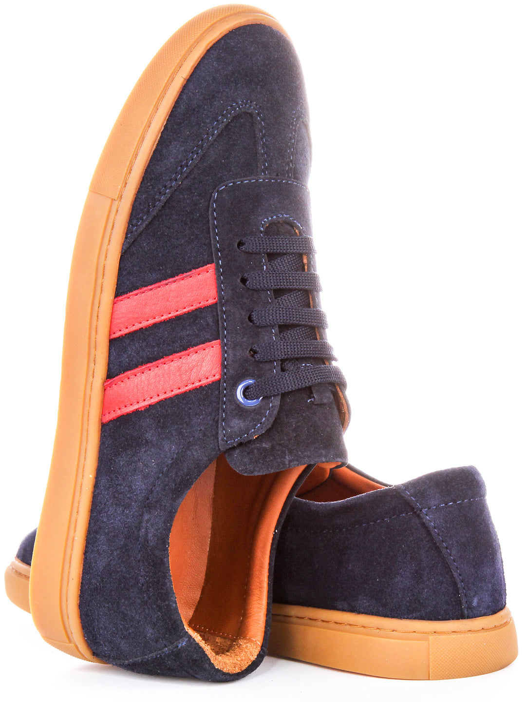 Sadie Retro Trainers In Navy Red