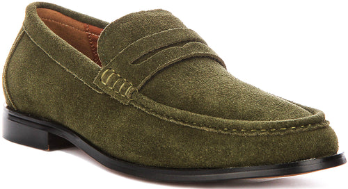 Fenton Suede Loafer In Olive