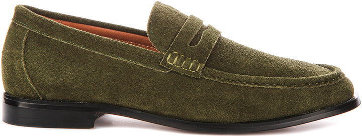 Fenton Suede Loafer In Olive