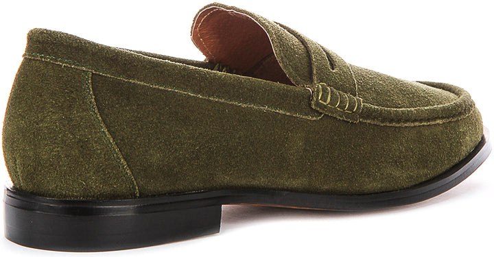 Fenton Suede Loafer In Olive