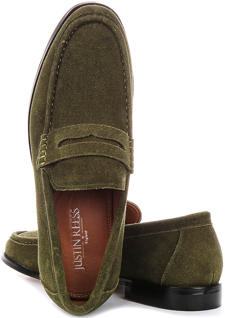Fenton Suede Loafer In Olive