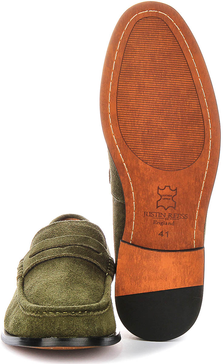 Fenton Suede Loafer In Olive