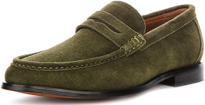 Fenton Suede Loafer In Olive