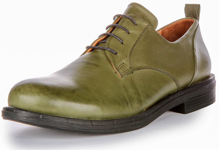 Callie In Olive Green Oxfords
