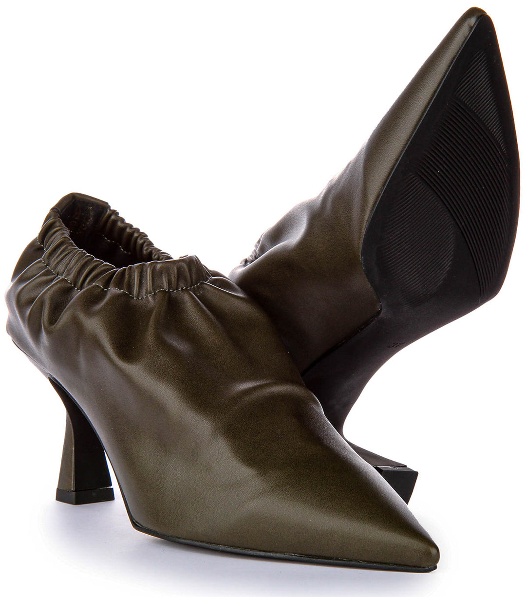 Queen High Heels In Olive Green