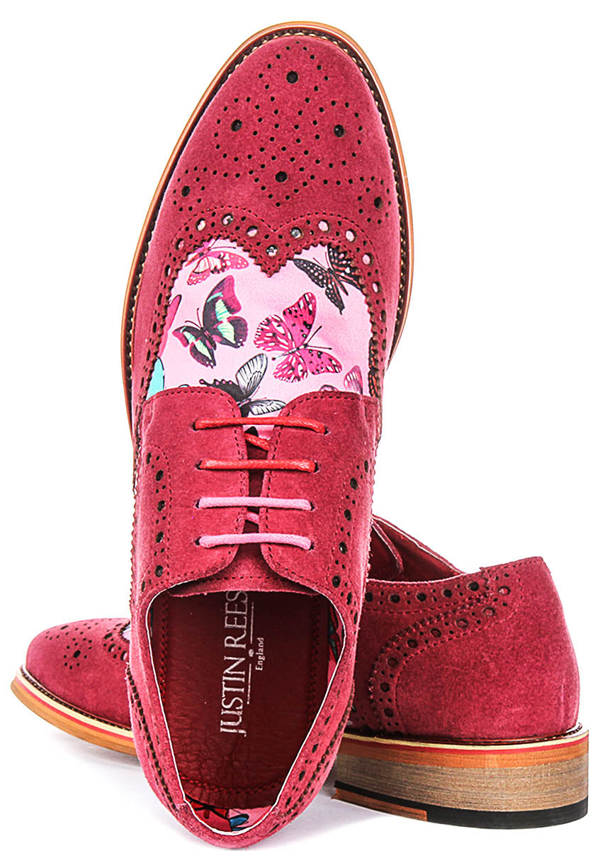 Julio In Pink Butterfly Brogues