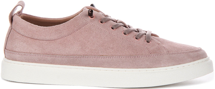 Josh Slip On Casual Shoes In Light Pink Suede
