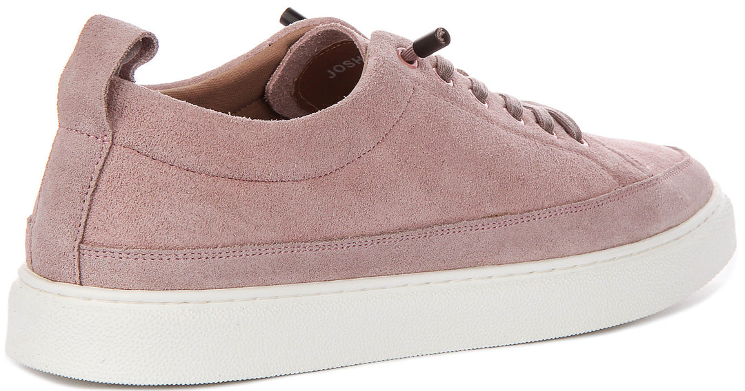 Josh Slip On Casual Shoes In Light Pink Suede