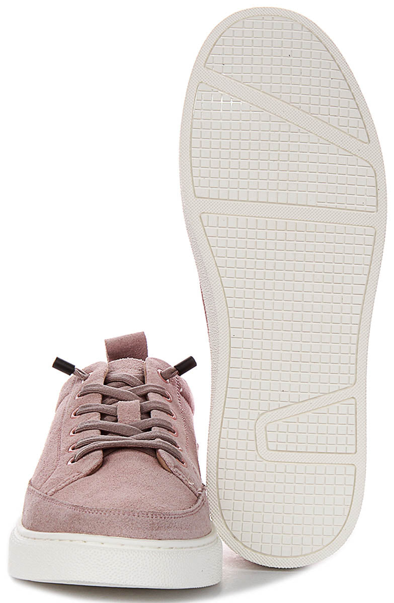 Josh Slip On Casual Shoes In Light Pink Suede