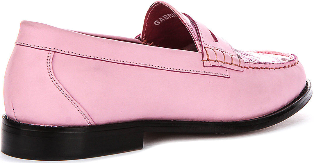 Gabriel Wildlife Print Loafers In Pink for Men