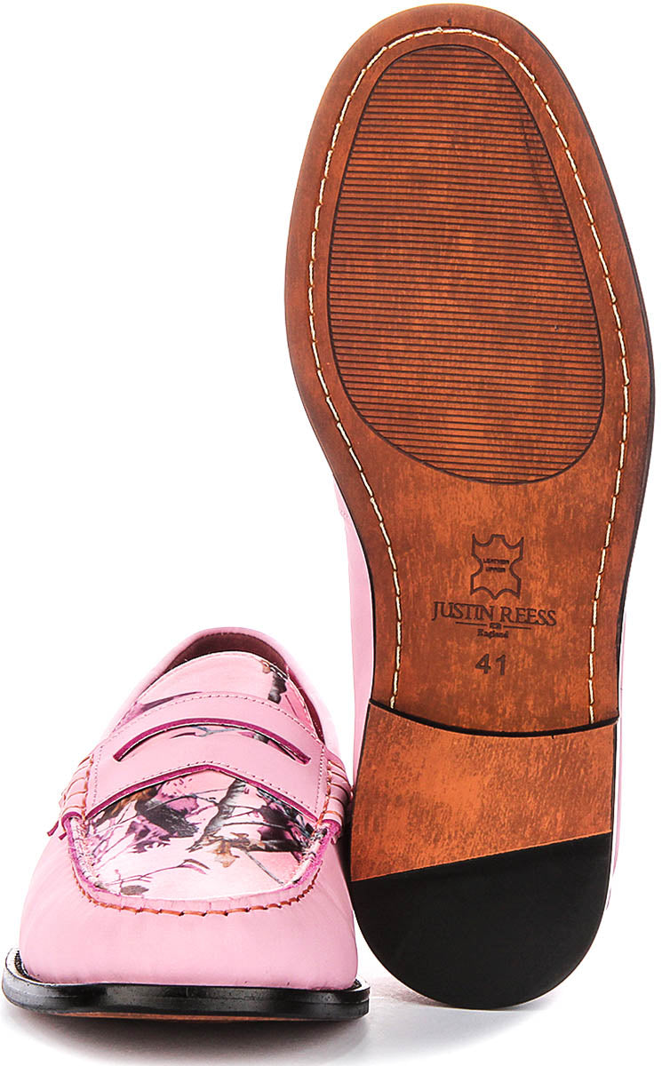 Gabriel Wildlife Print Loafers In Pink for Men