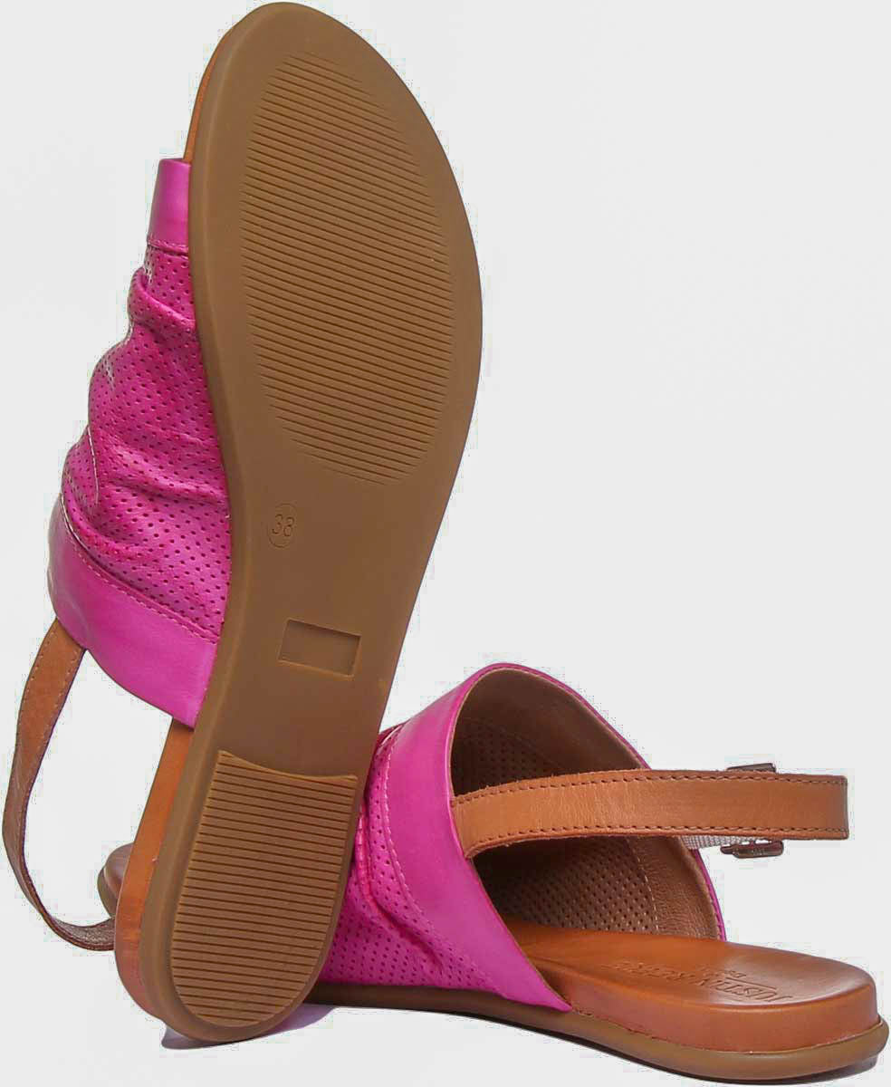 Nora Perforated Slingback Sandal In Purple