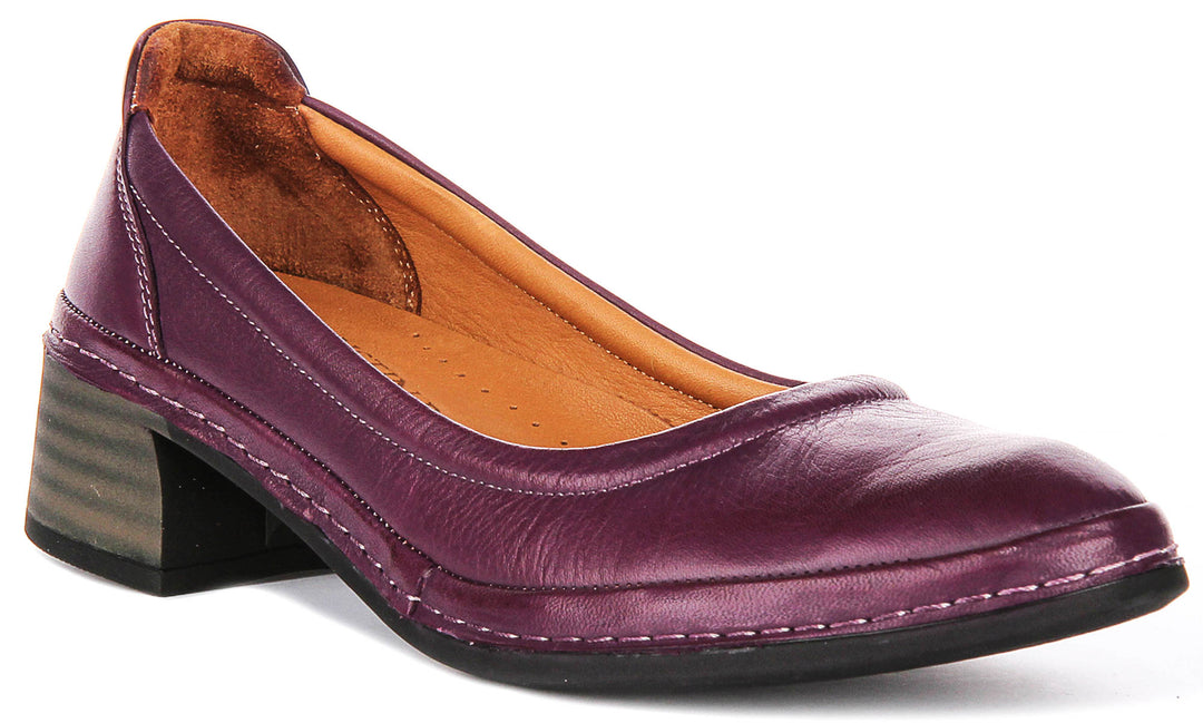 Polly In Purple Heel Shoes