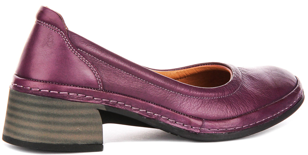 Polly In Purple Heel Shoes