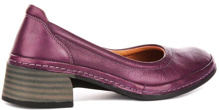Polly In Purple Heel Shoes