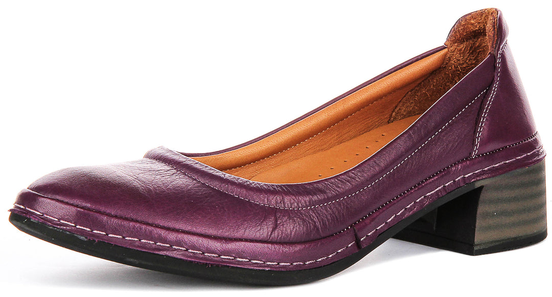Polly In Purple Heel Shoes