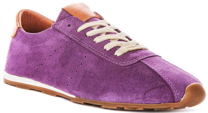 Michelle In Purple Suede Leather