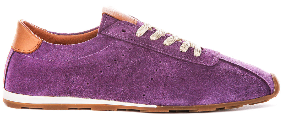 Michelle In Purple Suede Leather
