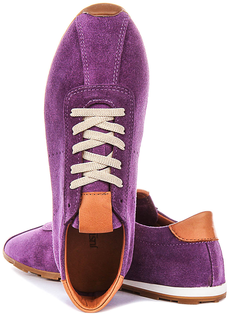 Michelle In Purple Suede Leather