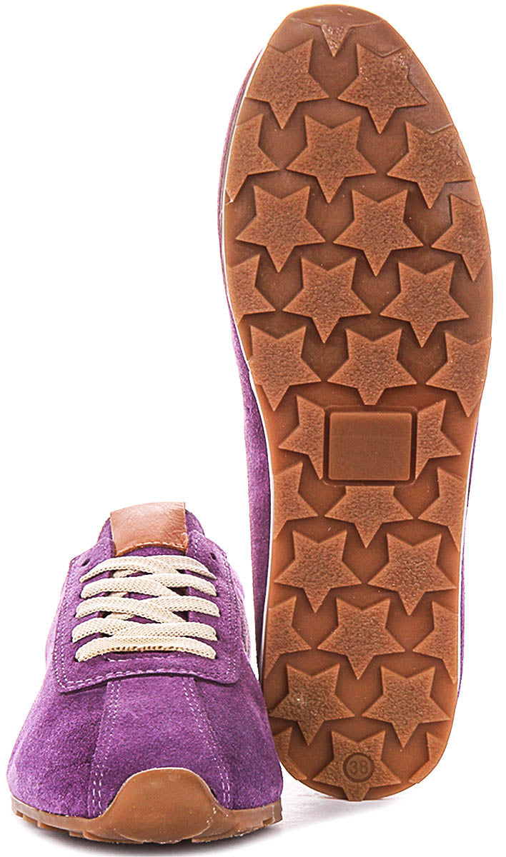 Michelle In Purple Suede Leather