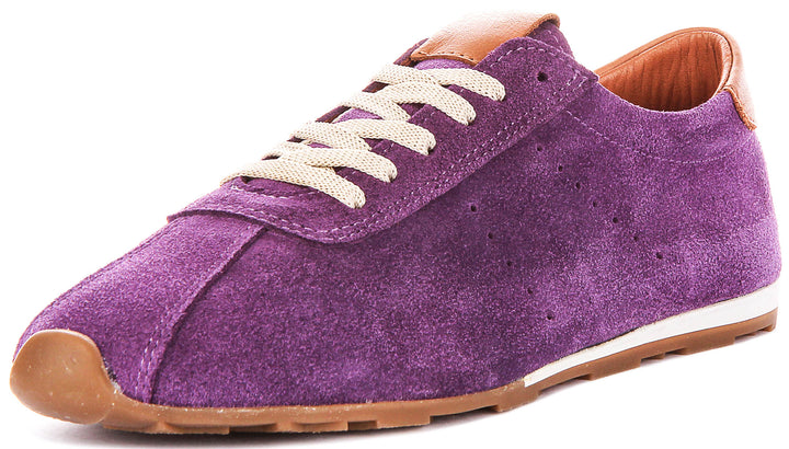 Michelle In Purple Suede Leather