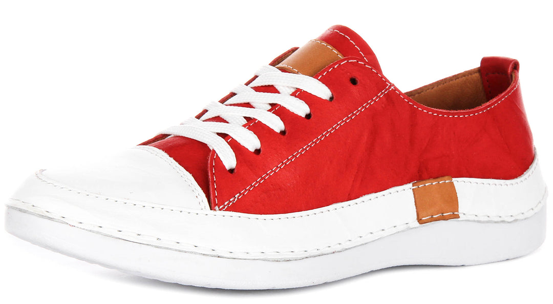Sammy Trainers In Red Leather