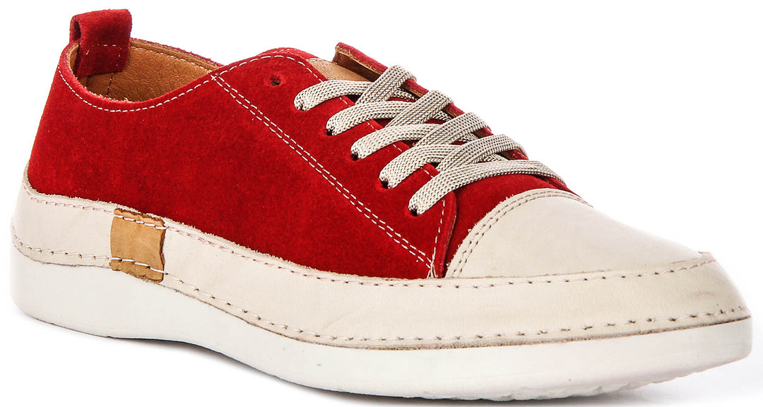 Sammy Suede Cushioned Shoes In Red