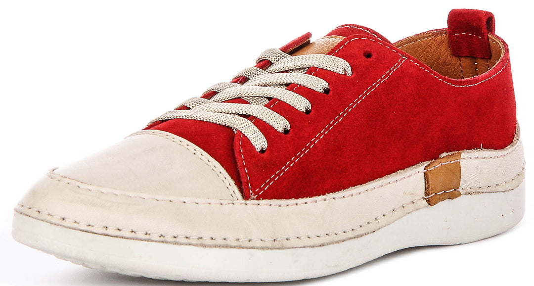 Sammy Suede Cushioned Shoes In Red