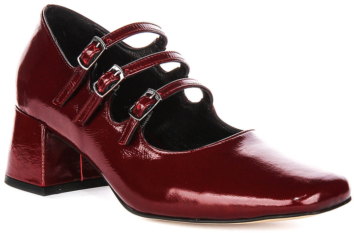 Kate Mary Jane in Bordeaux Patent Leather