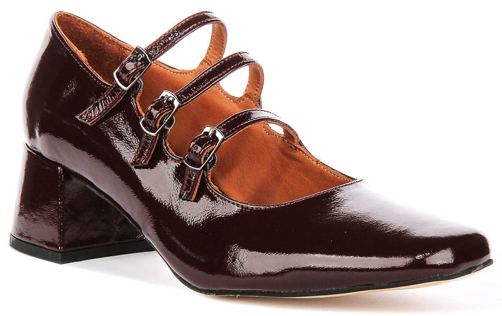 Kate 2 Mary Jane Heel In Deep Red Patent