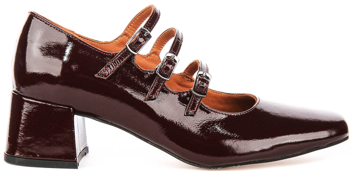 Kate 2 Mary Jane Heel In Deep Red Patent