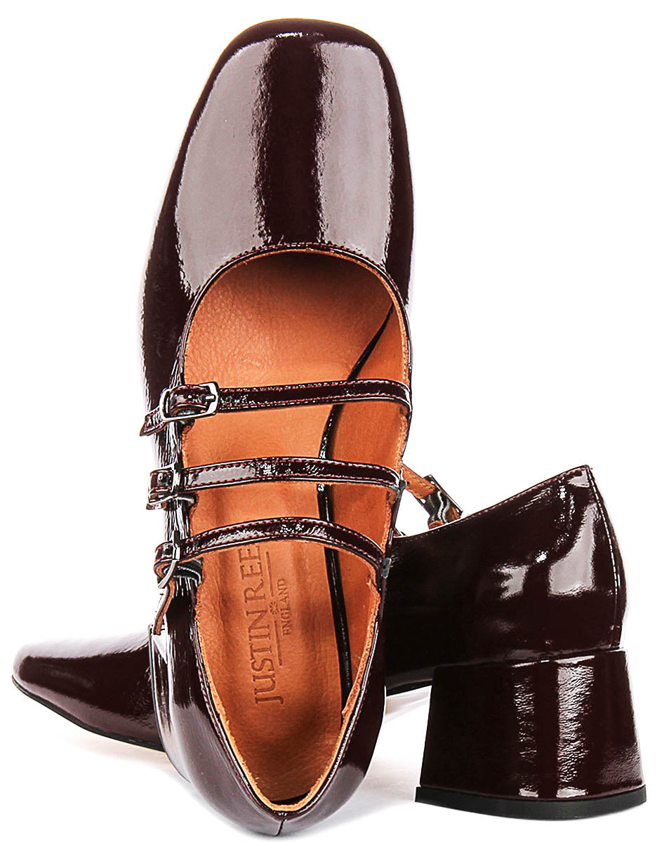 Kate 2 Mary Jane Heel In Deep Red Patent