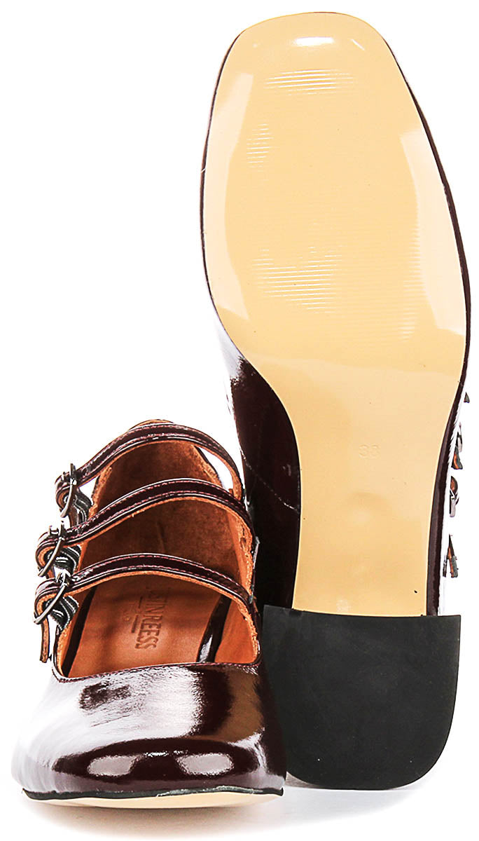 Kate 2 Mary Jane Heel In Deep Red Patent