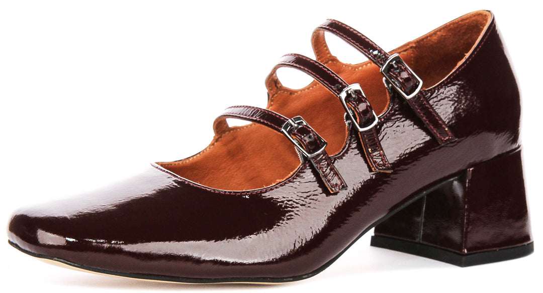 Kate 2 Mary Jane Heel In Deep Red Patent