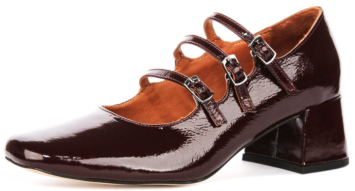 Kate 2 Mary Jane Heel In Deep Red Patent