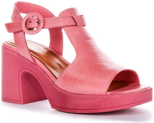 Yuka Heel Sandals In Rose