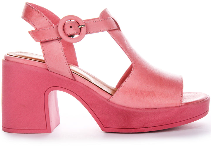 Yuka Heel Sandals In Rose