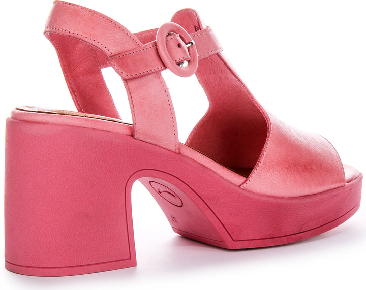 Yuka Heel Sandals In Rose