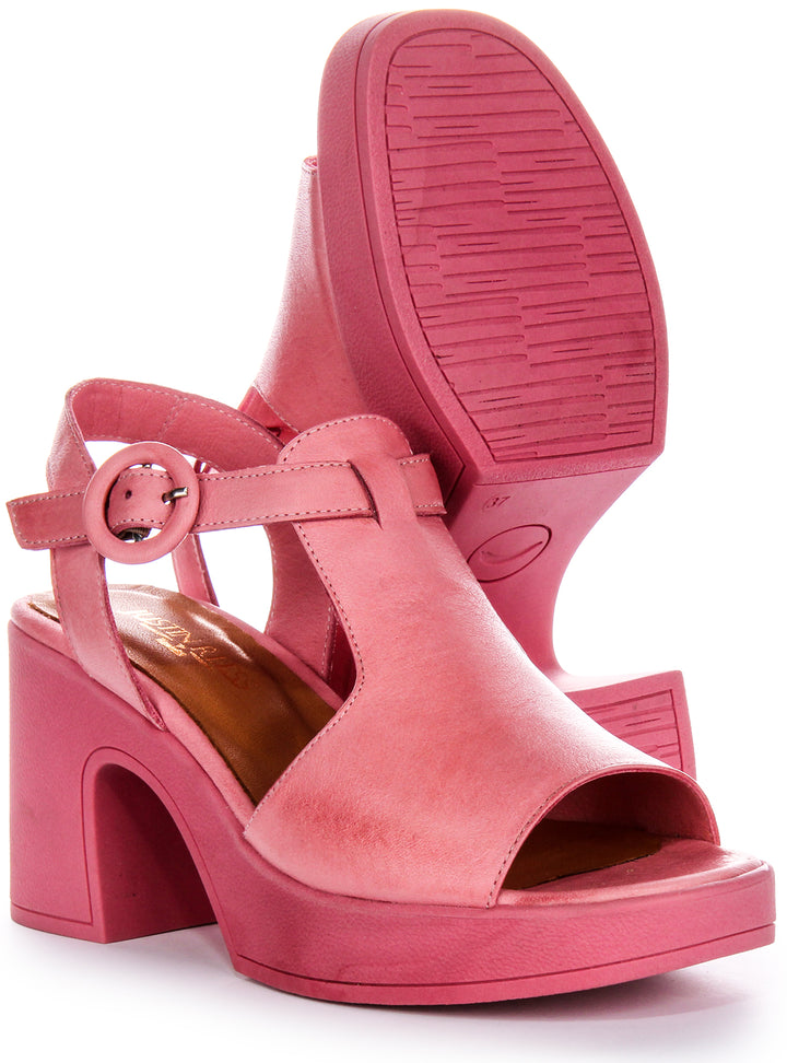 Yuka Heel Sandals In Rose