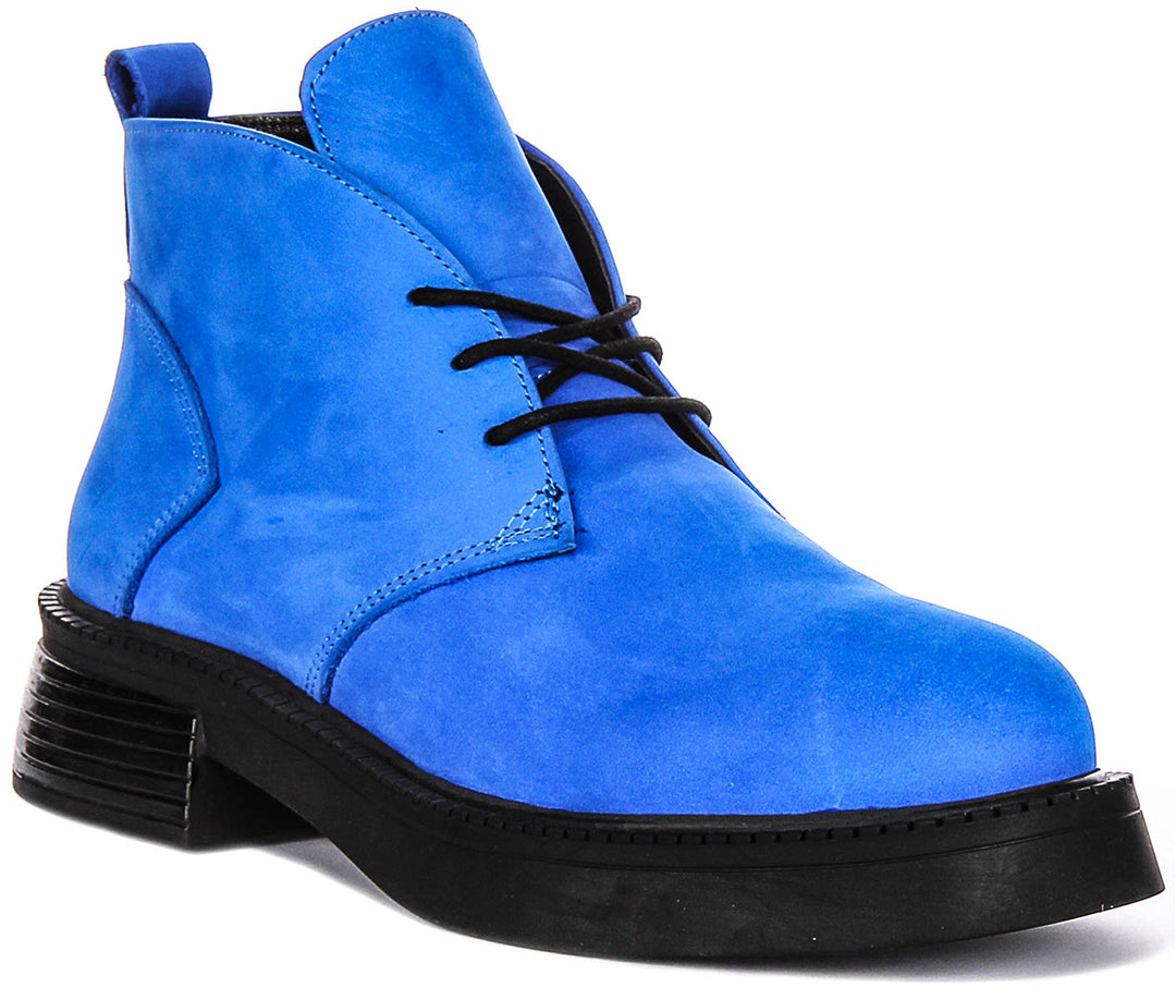 Cora Ankle Boots In Royal Blue