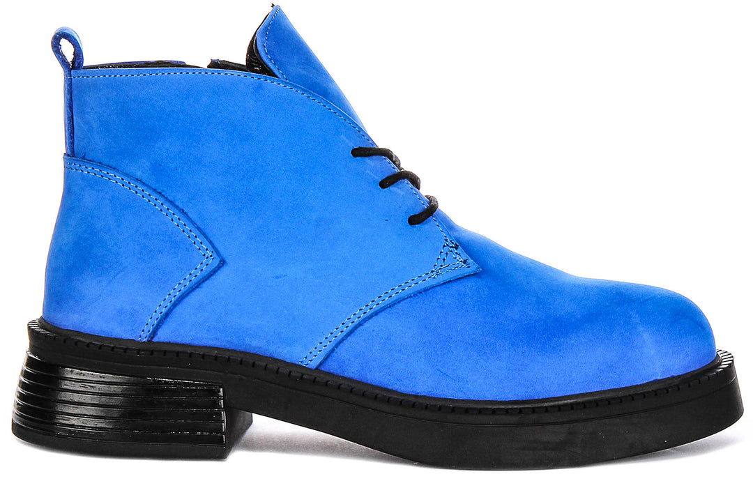 Cora Ankle Boots In Royal Blue