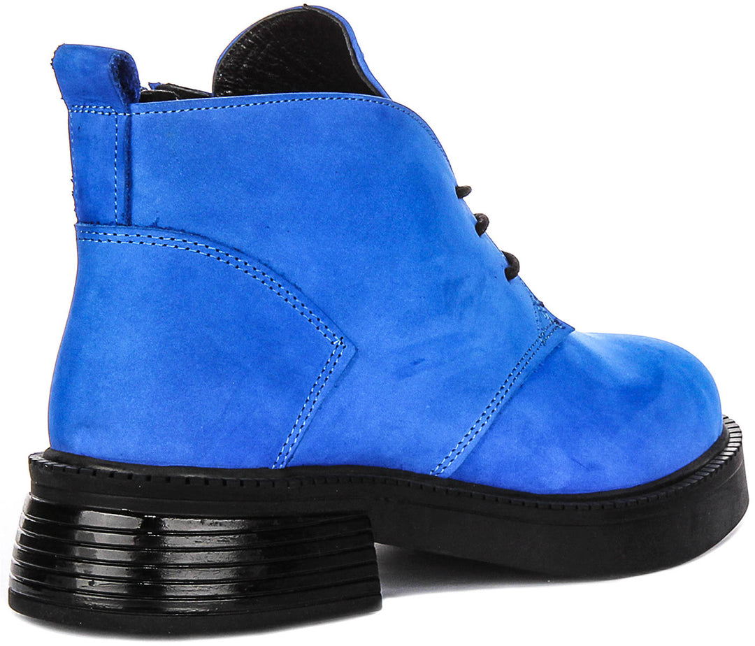 Cora Ankle Boots In Royal Blue